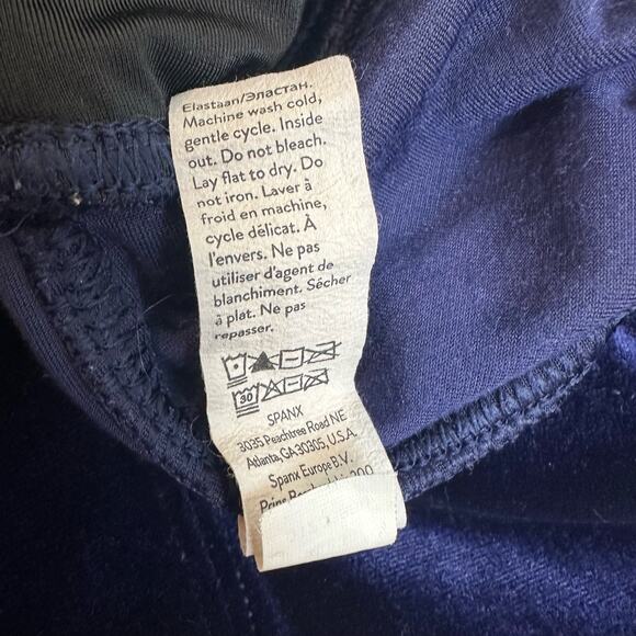 Spanx Blue Velvet Leggings sz Large - Picture 10 of 11